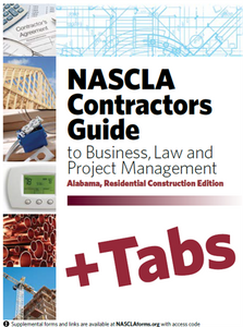 ALABAMA - NASCLA Contractors Guide to Business, Law and Project Management, Residential Construction, 4th Ed